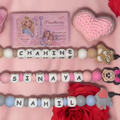 Attache tétine à personnaliser articles bébé porte clé cadre stylo etc vintage rare Disney 